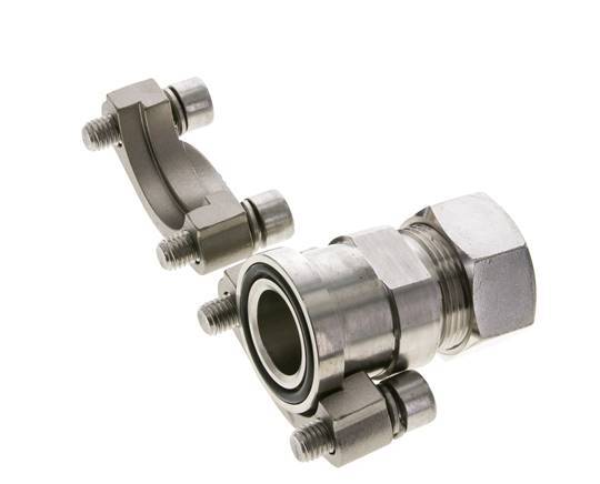 Brida SAE de 1'' 3000 PSI de acero inoxidable con 28L (M36x2) ISO 6162-1