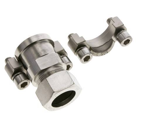 Brida SAE de 1'' 3000 PSI de acero inoxidable con 28L (M36x2) ISO 6162-1