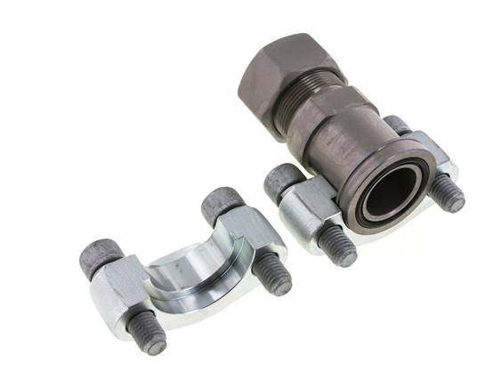 Brida SAE de 1-1/4'' de acero de 6000 PSI con 30S (M42x2) ISO 6162-2