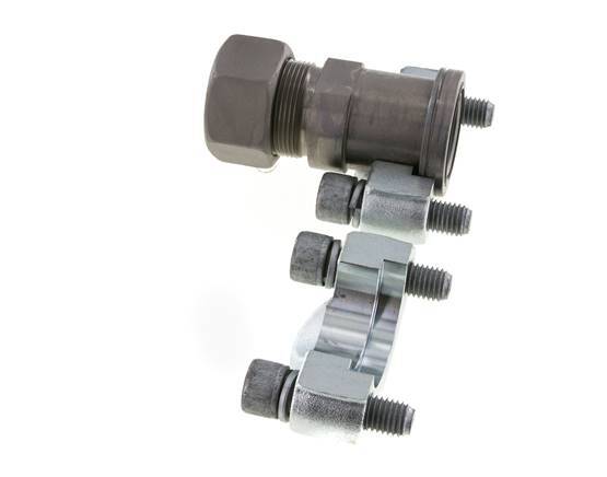 Brida SAE de 1-1/4'' de acero de 6000 PSI con 30S (M42x2) ISO 6162-2