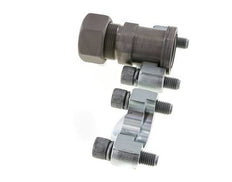 Brida SAE de 1-1/4'' de acero de 6000 PSI con 30S (M42x2) ISO 6162-2