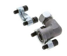 3/4'' Elbow SAE Flange 3000 PSI Steel with 18L (M26x1.5) ISO 6162-1
