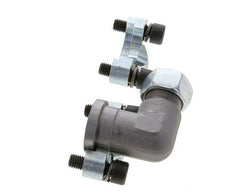 3/4'' Elbow SAE Flange 3000 PSI Steel with 18L (M26x1.5) ISO 6162-1