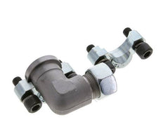 3/4'' Elbow SAE Flange 3000 PSI Steel with 18L (M26x1.5) ISO 6162-1