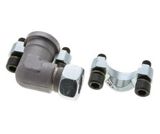 3/4'' Elbow SAE Flange 3000 PSI Steel with 18L (M26x1.5) ISO 6162-1