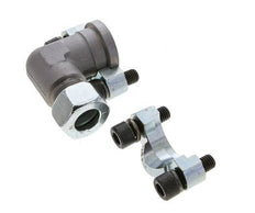 3/4'' Elbow SAE Flange 3000 PSI Steel with 18L (M26x1.5) ISO 6162-1