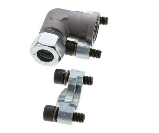 3/4'' Elbow SAE Flange 3000 PSI Steel with 18L (M26x1.5) ISO 6162-1