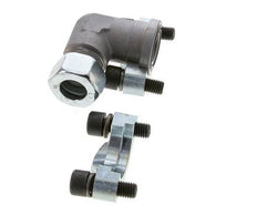 3/4'' Elbow SAE Flange 3000 PSI Steel with 18L (M26x1.5) ISO 6162-1
