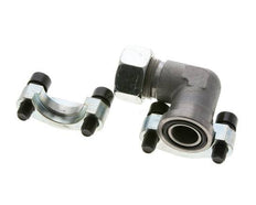 Codo 3/4'' Brida SAE 3000 PSI Acero con 22L (M30x2) ISO 6162-1