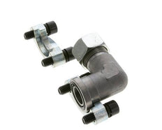 Codo 3/4'' Brida SAE 3000 PSI Acero con 22L (M30x2) ISO 6162-1