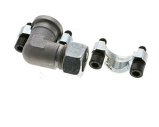 Codo 3/4'' Brida SAE 3000 PSI Acero con 22L (M30x2) ISO 6162-1
