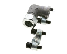 Codo 3/4'' Brida SAE 3000 PSI Acero con 22L (M30x2) ISO 6162-1