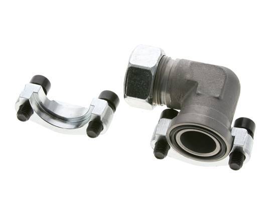 1'' Codo SAE Brida 3000 PSI Acero con 28L (M36x2) ISO 6162-1