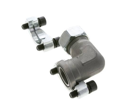 1'' Codo SAE Brida 3000 PSI Acero con 28L (M36x2) ISO 6162-1
