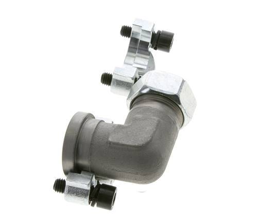 1'' Codo SAE Brida 3000 PSI Acero con 28L (M36x2) ISO 6162-1