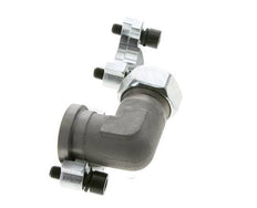 1'' Codo SAE Brida 3000 PSI Acero con 28L (M36x2) ISO 6162-1
