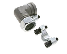 1'' Codo SAE Brida 3000 PSI Acero con 28L (M36x2) ISO 6162-1