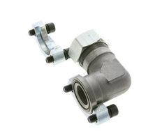Codo 1-1/4'' Brida SAE 3000 PSI Acero con 35L (M45x2) ISO 6162-1