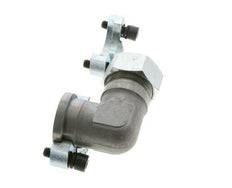 Codo 1-1/4'' Brida SAE 3000 PSI Acero con 35L (M45x2) ISO 6162-1