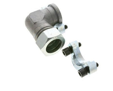 Codo 1-1/4'' Brida SAE 3000 PSI Acero con 35L (M45x2) ISO 6162-1