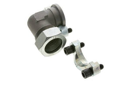 Codo de 1-1/2'' Brida SAE 3000 PSI Acero con 42L (M52x2) ISO 6162-1