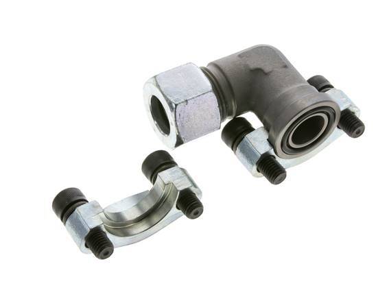 Codo 3/4'' Brida SAE 3000 PSI Acero con 20S (M30x2) ISO 6162-1