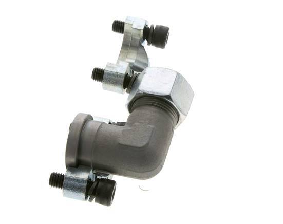 Codo 3/4'' Brida SAE 3000 PSI Acero con 20S (M30x2) ISO 6162-1