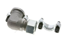 Codo de 1-1/4'' Brida SAE 3000 PSI Acero con 25S (M36x2) ISO 6162-1
