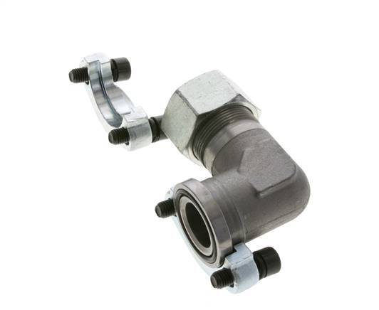 Codo de 1-1/4'' Brida SAE 3000 PSI Acero con 30S (M42x2) ISO 6162-1
