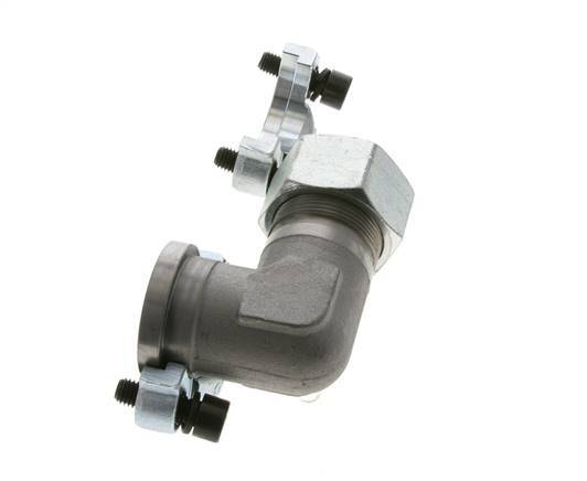 Codo de 1-1/4'' Brida SAE 3000 PSI Acero con 30S (M42x2) ISO 6162-1