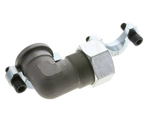 Codo de 1-1/2'' Brida SAE 3000 PSI Acero con 38S (M52x2) ISO 6162-1