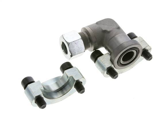 3/4'' Codo SAE Brida 6000 PSI Acero con 16S (M24x1.5) ISO 6162-2