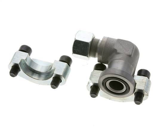 3/4'' Codo SAE Brida 6000 PSI Acero con 16S (M24x1.5) ISO 6162-2