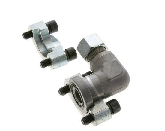 3/4'' Codo SAE Brida 6000 PSI Acero con 16S (M24x1.5) ISO 6162-2