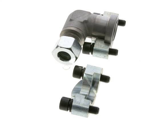 3/4'' Codo SAE Brida 6000 PSI Acero con 16S (M24x1.5) ISO 6162-2