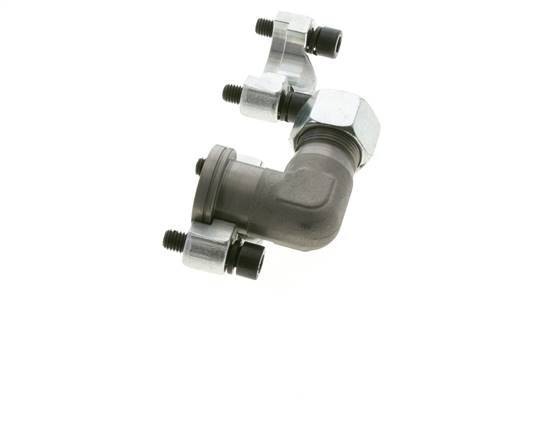 Codo 3/4'' Brida SAE 6000 PSI Acero con 20S (M30x2) ISO 6162-2