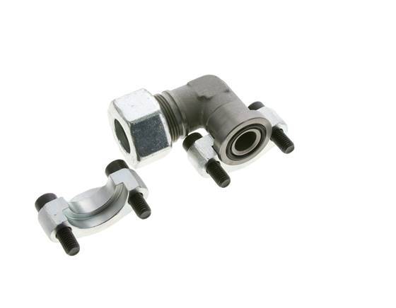 Codo 3/4'' Brida SAE 6000 PSI Acero con 25S (M36x2) ISO 6162-2
