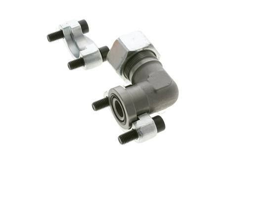 Codo 3/4'' Brida SAE 6000 PSI Acero con 25S (M36x2) ISO 6162-2
