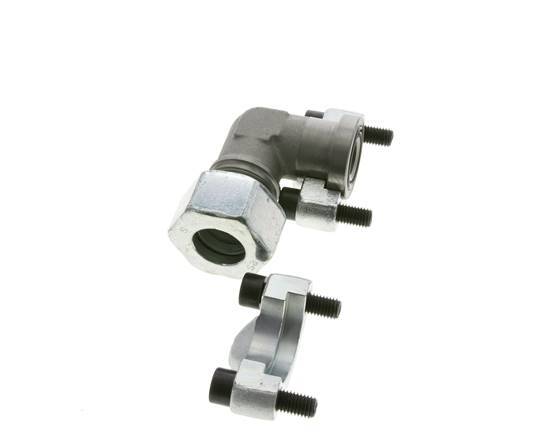 Codo 3/4'' Brida SAE 6000 PSI Acero con 25S (M36x2) ISO 6162-2
