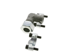 Codo 3/4'' Brida SAE 6000 PSI Acero con 25S (M36x2) ISO 6162-2