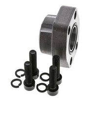 Brida SAE 1-1/4'' Acero liso 3000 PSI con roscas hembra G1-1/4'' ISO 6162-1