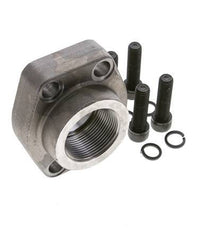 2'' SAE Flange 3000 PSI Plain Steel with G1-1/2'' Female Threads ISO 6162-1