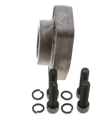 2'' SAE Flange 3000 PSI Plain Steel with G1-1/2'' Female Threads ISO 6162-1