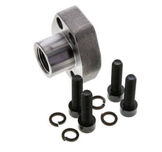 Brida SAE de 1/2'' 6000 PSI de acero liso con roscas hembra G1/2'' ISO 6162-2