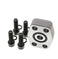 Brida 3/4'' SAE 6000 PSI Acero liso con rosca hembra G1/2'' ISO 6162-2