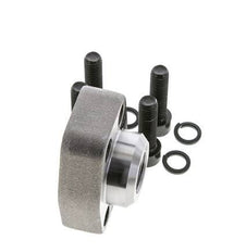 Brida 3/4'' SAE 6000 PSI Acero liso con rosca hembra G1/2'' ISO 6162-2