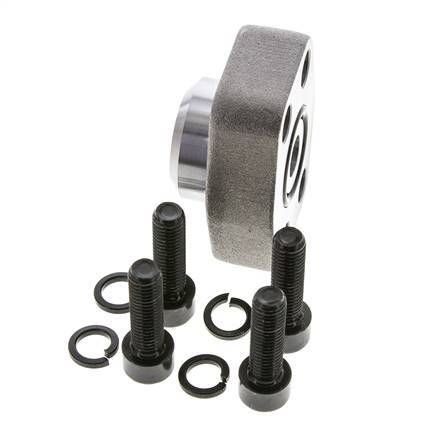 Brida 3/4'' SAE 6000 PSI Acero liso con rosca hembra G1/2'' ISO 6162-2