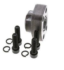 Brida SAE de 1'' 6000 PSI de acero liso con roscas hembra G1'' ISO 6162-2