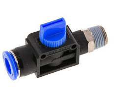 Válvula manual de cierre de 3/2 vías de 12 mm - R3/8'' de plástico/latón Válvula lateral de tubo