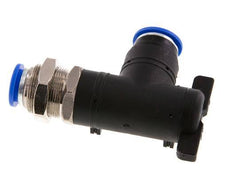 Válvula de bola de codo de 2 vías de 12 mm de plástico/latón